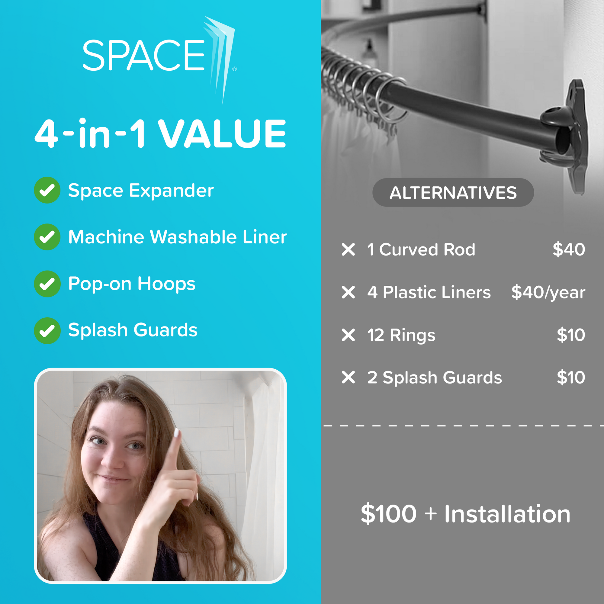 SPACE® Shower Expander